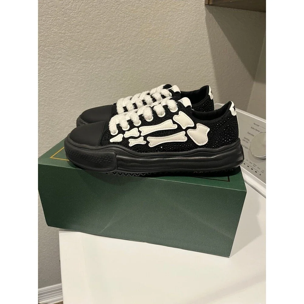 Watson Vulcan Skeleton Rhinestone Sneakers Men’s US 9 Black White New in Box